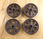 4 Cast Iron Cart Factory Farm Ranch Steampunk Rustic Hit Miss Spoke. Fixed Price $66.99.