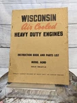 Wisconsin Air Cooled Heavy Duty Engines Instruction Manual Model Agnd MM-271-D. Fixed Price $21.25.