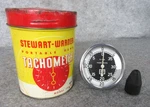 Vintage Stewart Warner Portable Hand Tachometer Original Tin Model 757-W. Fixed Price $85.00.