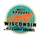 Wisconsin Air Cooled Engines Decal Gas Motor. Fixed Price $9.70.