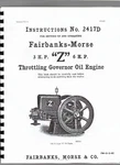 Fairbanks Morse Type Z Engine Owners Operators Manual Parts Catalog. Fixed Price $26.99.
