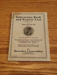 Instruction Book And Repair List Hercules Corporation Engines Series No. 1023. Fixed Price $35.99.