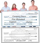 Double Side Big Checks For Presentations 40 X 16 Dry Erase Giant Fundrai. Fixed Price $11.75.