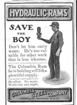 1907 Ad Columbia Hydraulic Rams Steel Portland Don Carry Water. Fixed Price $9.99.