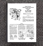 Operator & Maint Manual Briggs Stratton Model 19, 19-B, 19-FB, 19-R6, 19-R6D. Fixed Price $19.97.