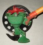 Vintage Cast Iron Midget Wheel Farm Tool Garden Seed Planter Handle -58" Exc. Fixed Price $239.99.