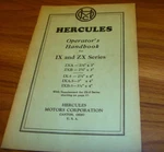 Hercules Series IX-5 IXA-5 IXB-5 Engine & Power Unit Owner Operator Manual. Fixed Price $77.54.
