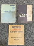 2 Kohler Single Cyl. Engine Service Books & 1 Wisconsin Air Cooled Manual. Fixed Price $39.99.