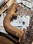 John Deere Air Carburetor Intake Pipe B1408R (#2). Fixed Price $20.00.