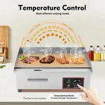 1600W 22" Commercial Electric Griddle Flat Grill Hot Plate Bbq Countertop. Fixed Price $117.48.