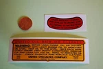 United Oil Bath B&s Briggs Engine Decal Yellow Orange. Fixed Price $11.90.