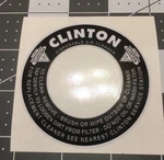 Clinton Engine Disposable Air Cleaner Decal Round 7/8 Fits Nos 2-12-500 Set. Fixed Price $10.90.