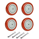5" Wheels For Cart 5/16" Axle Polyurethane Shopping Replacement Cast. Fixed Price $38.70.
