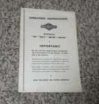 Briggs & Stratton Models 6B-FB 6B-R6 Engine Operating Instruction Manual. Fixed Price $15.00.