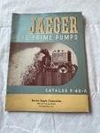 Vintage Jaeger Co. Columbus, Oh Sure-prime Pumps Catalog P-40-A Manual. Fixed Price $29.99.