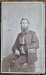 Antique Cdv Photo Bearded Man Sitting Civil War Era Lockport New York C1860S. Fixed Price $17.99.