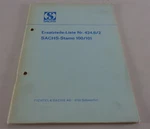 Catalogue/parts List Sachs Engine Stamo 100/101 Status 01/1968. Fixed Price $35.24.