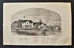 1800S Antique Uniontown Pa School Engraving Rev Waters Fayette County Art. Fixed Price $42.50.