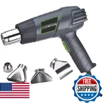 Genesis GHG1500A Dual Temp Heat Gun Kit, 572-1000F, Nozzles, 2-YEAR Warranty. Fixed Price $25.38.