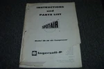 Ingersoll Rand Spot Air 3R-36 Compressor Operator Parts Catalog Manual Xz. Fixed Price $167.84.