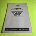 1953 Letz Parts List Model 40X Series Grinders. Fixed Price $30.37.