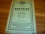 Hercules IX-5 IXA-5 IXB-5 Engine & Power Unit Parts Catalog Manual. Fixed Price $77.54.
