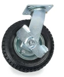 4PCS 8" Flat-free Wheel 2 Rigid + Swivel Cart Caster Black Durable. Fixed Price $79.99.