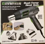 Genesis Heat Gun Dual Temp 12.5 Amp W Air Reduction Reflector Deflector Nozzles. Fixed Price $23.95.