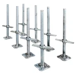 Scaffolding 24" Leveling Jack Steel Adjustable Base Plate & Wing Nut Screw 8 Pk. Fixed Price $220.53.