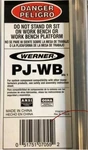 Werner Aluminum Pump Jack Pj-wb For Scaffolding. Fixed Price $120.00.