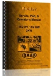Service Manual Kohler 1.5KVA 1.5KW 2KW Electric Plant. Fixed Price $32.99.