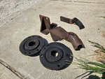 Antique Novo Engine Co Stationary Model Tu Bearing Caps Brackets. Fixed Price $55.00.