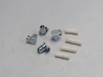 Set Of 1/4" Flip Top Oilers With Felt Gas Engine Motor Grease Magneto. Fixed Price $10.31.