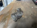 Antique Vintage Johnson Iron Horse Model X-305 Engine Exhaust Manifold Holder. Fixed Price $12.00.