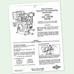 Briggs And Stratton Model 23D-FB Engine Owners Operators Maintenance Manual. Fixed Price $11.97.