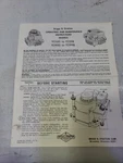 Briggs & Stratton Operating Maintenance Instructions Models 92500-92598 92998. Fixed Price $10.47.
