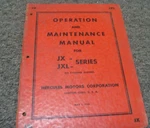 Hercules JXE-3 JXC-3 JXD-3 Engine Owner Operator & Maintenance Manual. Fixed Price $99.16.