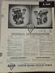 Clinton Engines Series A-300 General Specification Parts List 4 Cycle. Fixed Price $16.99.
