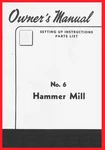 International Harvester Mccormick No. 6 Hammer Mill Manual Farmall Pto Belt Ih. Fixed Price $22.00.