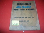 Wisconsin Air Cooled H.d. Engines-instruction Book & Parts List-models Abm, Akm. Fixed Price $38.90.