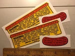 United Oil Bath B&s Briggs Decal Set Of 2 For Engines Total 4. Fixed Price $18.90.