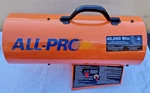 All-pro Portable Forced Air Propane Heater 40,000 Btu New, Unused In Box. Fixed Price $117.99.