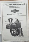 Briggs & Stratton Models 6-S 6S-R6 Adjustments Repair Instructions Manual. Fixed Price $19.99.