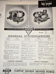 Clinton Engines Series VS-3100 Gem General Specifications Parts List. Fixed Price $16.99.