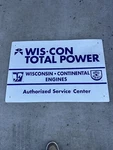 Vtg Wis.con Total Power Red Seal Continental Engines Authorized Service Metal. Fixed Price $104.99.