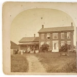 John Harsha's Brick House Stereoview C1874 North Argyle New York Family A2647. Fixed Price $29.95.