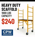 Heavy Duty Scaffold Tower Rolling 1000 Lbs Capacity. Fixed Price $240.00.