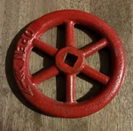 Vintage Round 6 Spokes 4" Diameter Cast Iron Steam Punk Valve Handle. Fixed Price $28.00.