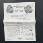 Briggs & Stratton Operating Maintenance Instructions 92500 - 92598 92900 92998. Fixed Price $11.99.