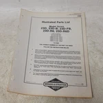Briggs & Stratton Illustrated Parts List Model Series 23D-R6D. Fixed Price $9.95.